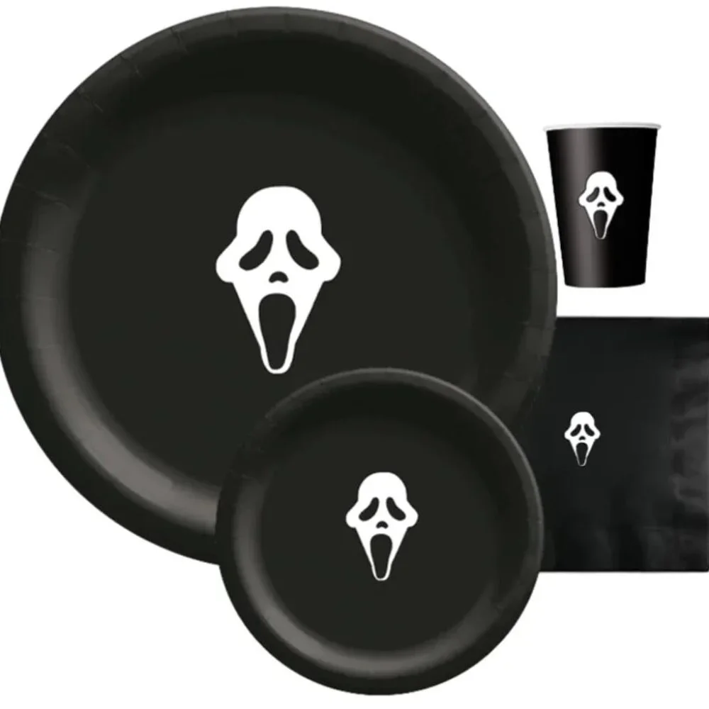 Halloween Ghost- Screamz Party Plates-Cups-napkins set of 60 piece